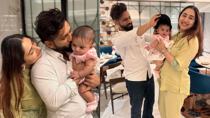 Rahul Vaidya with baby